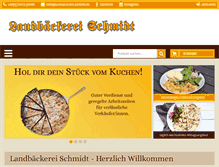 Tablet Screenshot of landbaeckerei-schmidt.de